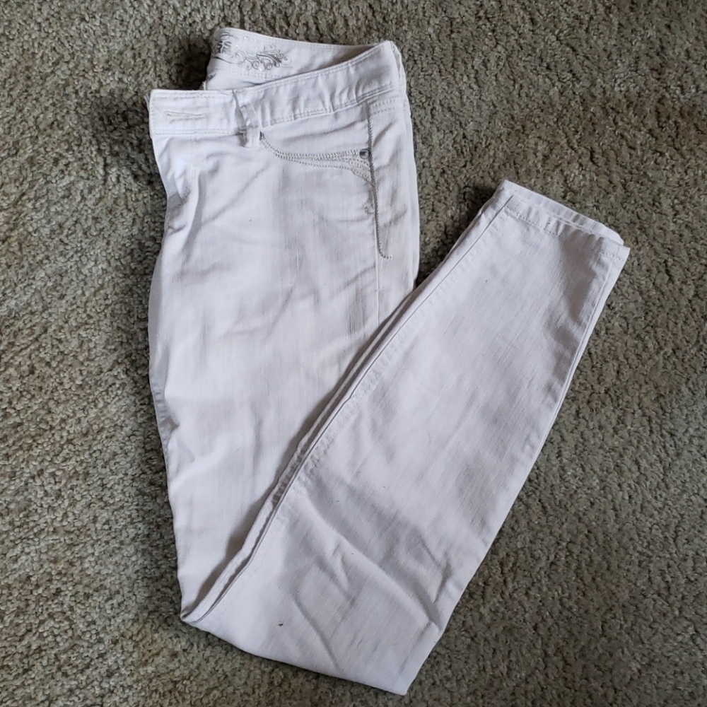Express Low Rise White Jean Leggings